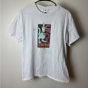 Dinosaur Runner UFCW Leukemia Walk-A-Thon Vintage Dino Tee - L - Lee Heavyweight